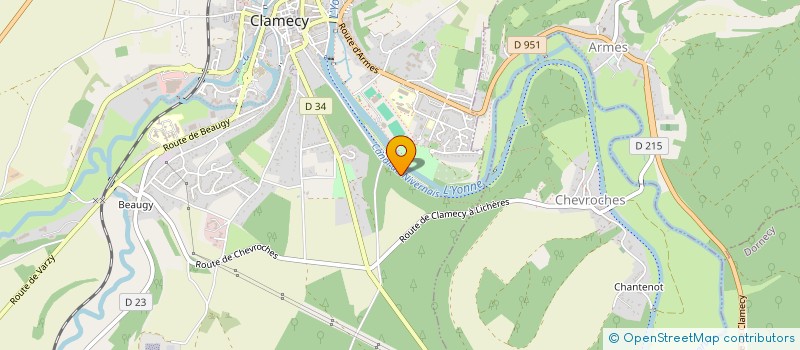 localisation de l'entreprise CAMPING DU PONT PICOT à CLAMECY