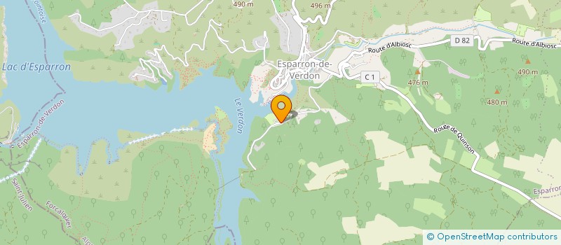 localisation de l'entreprise CAMPING DU SOLEIL  ESPARRON-DE-VERDON