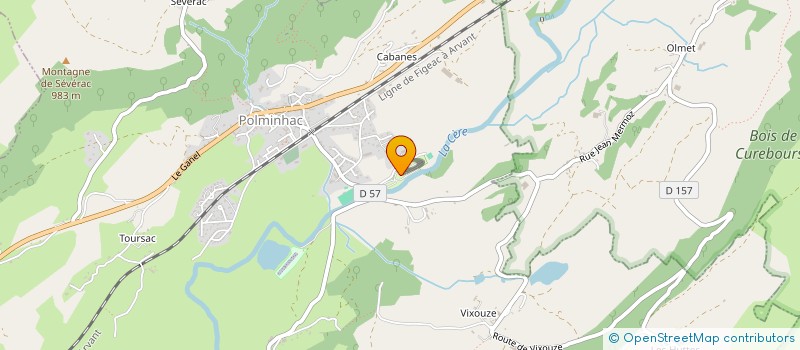 localisation de l'entreprise CAMPING DU VAL DE CERE à POLMINHAC