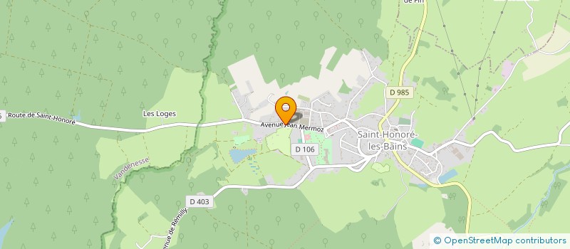 localisation de l'entreprise CAMPING ET GITES DES BAINS à SAINT-HONORE-LES-BAINS