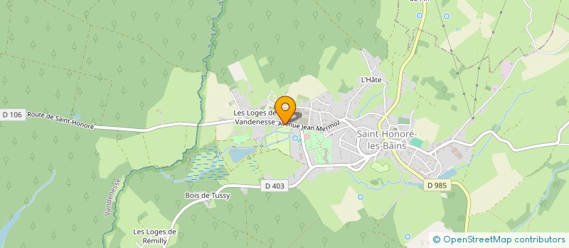 localisation de l'entreprise CAMPING ET GITES DES BAINS SAINT-HONORE à SAINT-HONORE-LES-BAINS