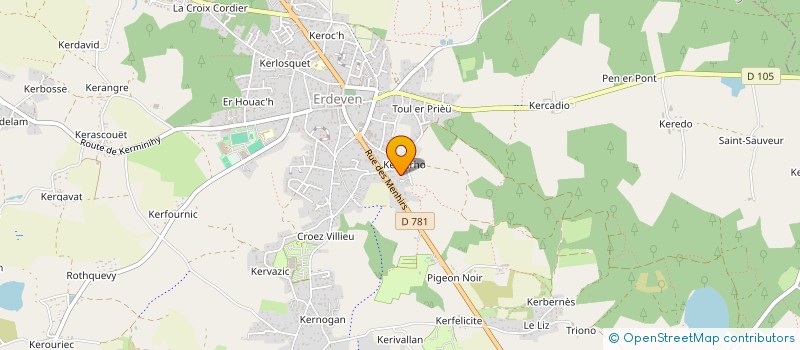 localisation de l'entreprise CAMPING KERZERHO à ERDEVEN