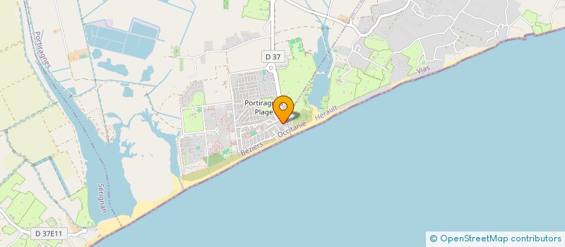 localisation de l'entreprise CAMPING L'EMERAUDE à PORTIRAGNES
