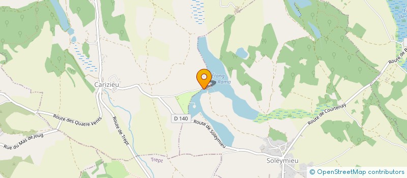 localisation de l'entreprise CAMPING L'ILE AUX PERDRIX à SICCIEU-SAINT-JULIEN-ET-CARISIEU