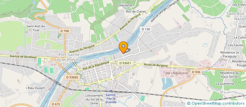 localisation de l'entreprise CAMPING LA BASTIDE  PINEUILH