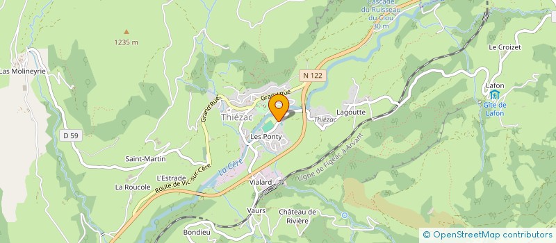 localisation de l'entreprise CAMPING LA BEDISSE à THIEZAC