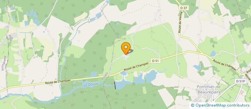 localisation de l'entreprise CAMPING LA BISSERA  POMMIER-DE-BEAUREPAIRE