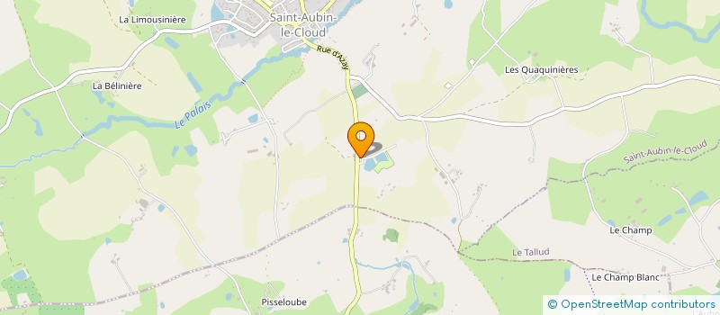 localisation de l'entreprise CAMPING LA CHAGNEE  SAINT-AUBIN-LE-CLOUD