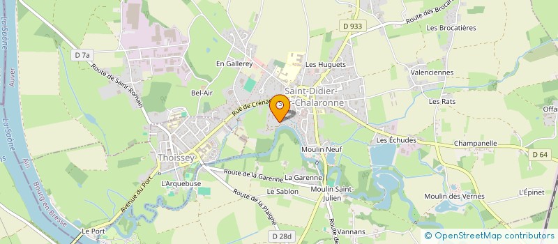 localisation de l'entreprise CAMPING LA CHALARONNE  SAINT-DIDIER-SUR-CHALARONNE