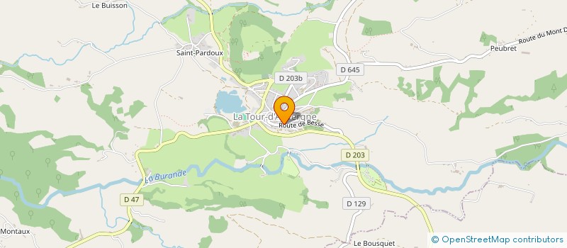 localisation de l'entreprise CAMPING LA CHAUDERIE à LA TOUR-D'AUVERGNE