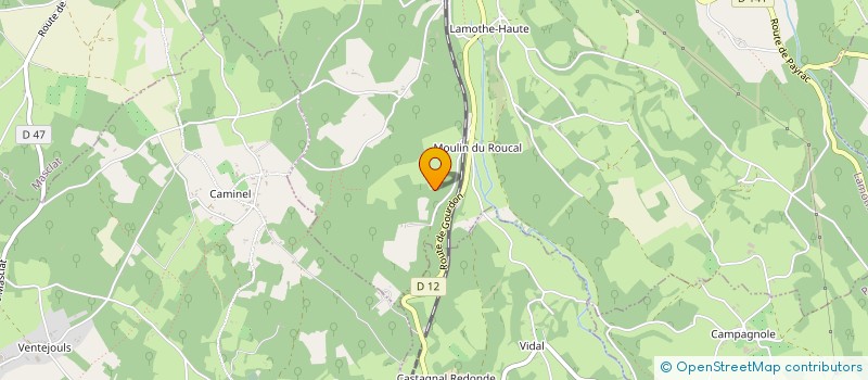 localisation de l'entreprise CAMPING LA CLAIRIERE  LAMOTHE-FENELON