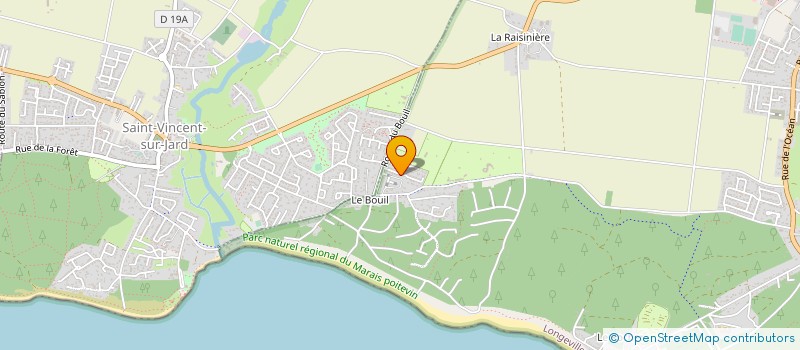localisation de l'entreprise CAMPING LA COTE SAUVAGE à LONGEVILLE-SUR-MER