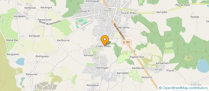 localisation de l'entreprise CAMPING LA CROIX VILLIEU à ERDEVEN