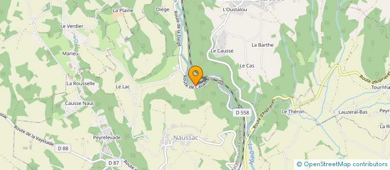 localisation de l'entreprise CAMPING LA DIEGE  SONNAC