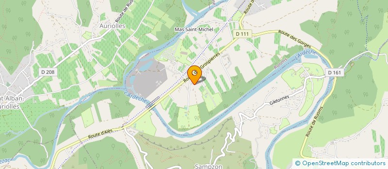 localisation de l'entreprise CAMPING LA GRAND TERRE à RUOMS