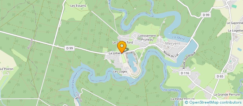 localisation de l'entreprise CAMPING LA JOLETIERE à MERVENT