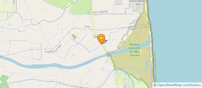 localisation de l'entreprise CAMPING LA MARENDE  ARGELES-SUR-MER