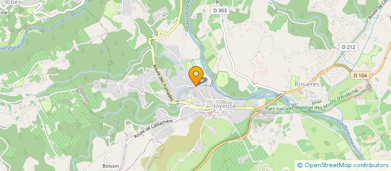 localisation de l'entreprise CAMPING LA NOUZAREDE à JOYEUSE