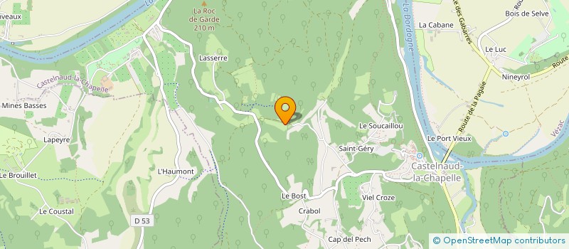 localisation de l'entreprise CAMPING LA PEYRUGUE  DAGLAN