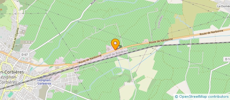 localisation de l'entreprise CAMPING LA PINEDE à LEZIGNAN-CORBIERES