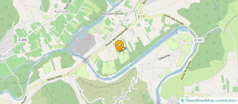 localisation de l'entreprise CAMPING LA PLAINE à RUOMS