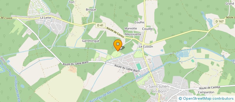 localisation de l'entreprise CAMPING LA TEOULEYRE à SAINT-JULIEN-EN-BORN