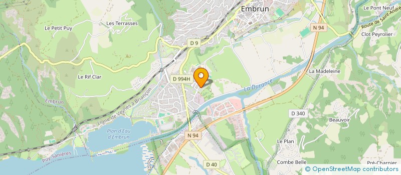 localisation de l'entreprise CAMPING LA VIEILLE FERME  EMBRUN