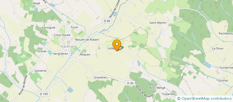 localisation de l'entreprise CAMPING LATAPIE  VAZERAC