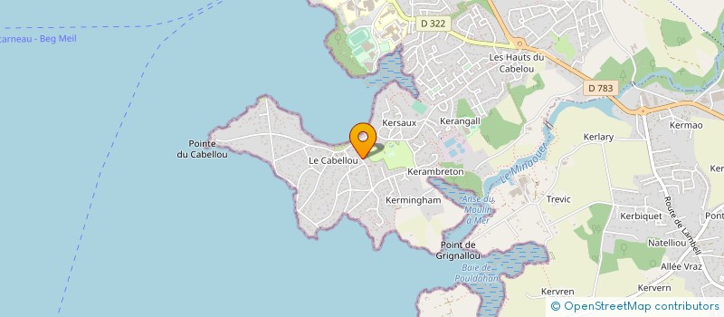 localisation de l'entreprise CAMPING LE CABELLOU PLAGE à CONCARNEAU