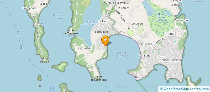 localisation de l'entreprise CAMPING LE DIBEN  LARMOR-BADEN