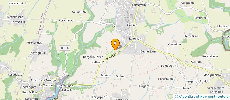 localisation de l'entreprise CAMPING LE KERGARIOU  CLOHARS-CARNOET