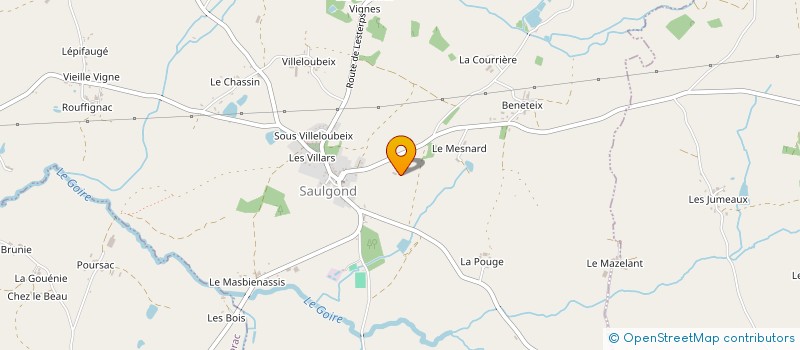 localisation de l'entreprise CAMPING LE MAINGAUD  SAULGOND