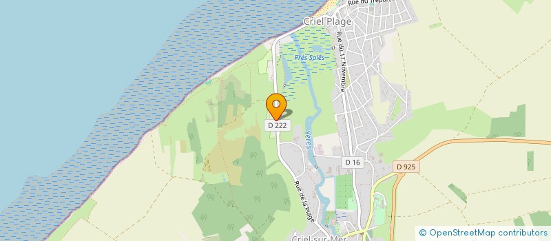 localisation de l'entreprise CAMPING LE MONT JOLI BOIS  CRIEL-SUR-MER