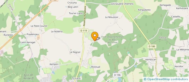 localisation de l'entreprise CAMPING LE MOUSTOIR à CARNAC