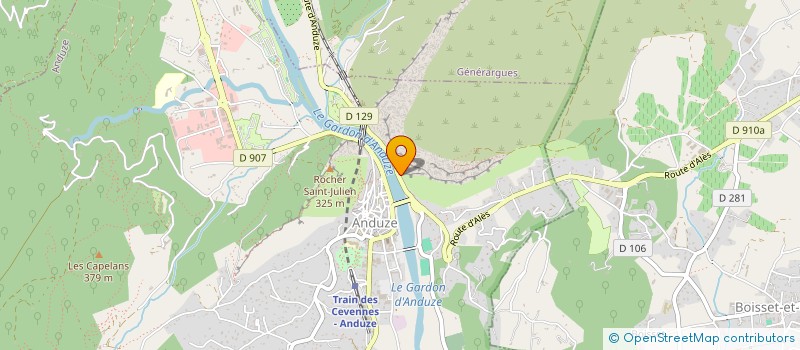 localisation de l'entreprise CAMPING LE PRADAL  ANDUZE