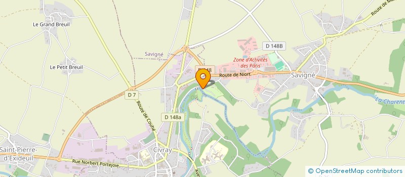 localisation de l'entreprise CAMPING LE RIVAGE CIVRAISIEN  SAVIGNE