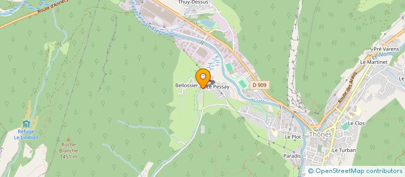 localisation de l'entreprise CAMPING LE TREJEUX  THONES