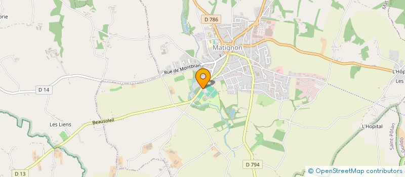 localisation de l'entreprise CAMPING LE VALLON AUX MERLETTES  MATIGNON