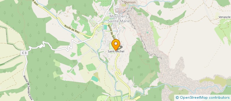 localisation de l'entreprise CAMPING LE VIEUX COLOMBIER à MOUSTIERS-SAINTE-MARIE