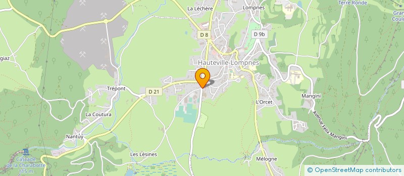 localisation de l'entreprise CAMPING LES 12 COLS  PLATEAU D'HAUTEVILLE