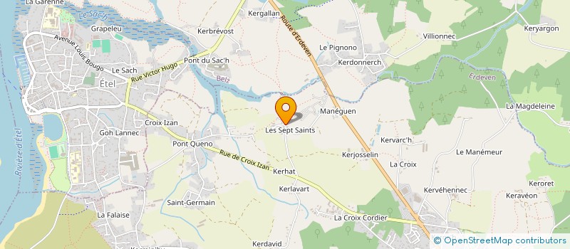 localisation de l'entreprise CAMPING LES 7 SAINTS à ERDEVEN