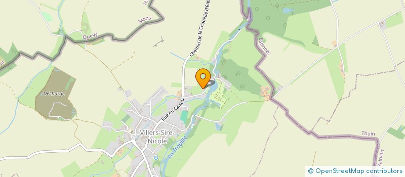 localisation de l'entreprise CAMPING LES AVALLEES à VILLERS-SIRE-NICOLE