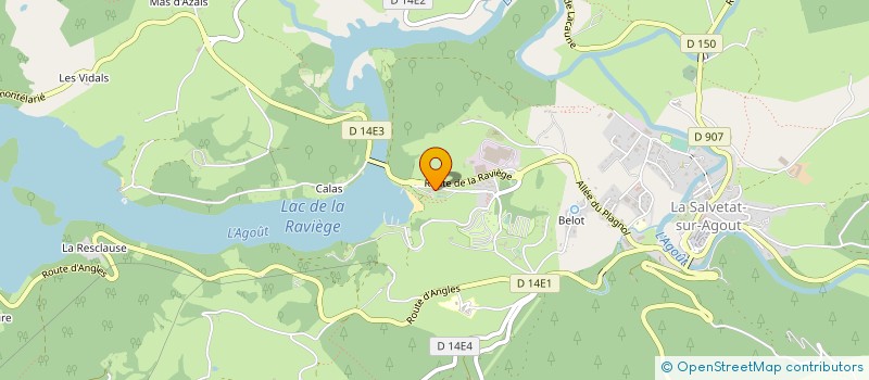 localisation de l'entreprise CAMPING LES BOULDOUIRES  LA SALVETAT-SUR-AGOUT