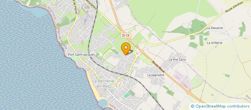 localisation de l'entreprise CAMPING LES BRILLAS à LES MOUTIERS-EN-RETZ