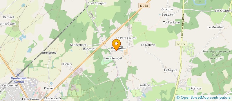 localisation de l'entreprise CAMPING LES BRUYERES  PLOUHARNEL