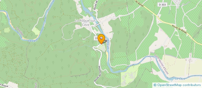 localisation de l'entreprise CAMPING LES CASCADES  LA ROQUE-SUR-CEZE