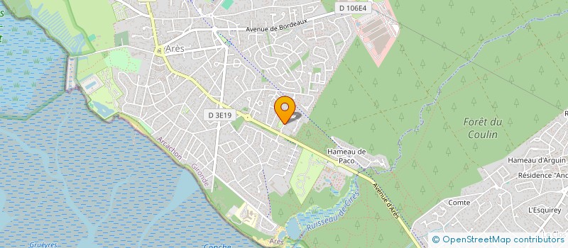 localisation de l'entreprise CAMPING LES ECUREUILS  ARES