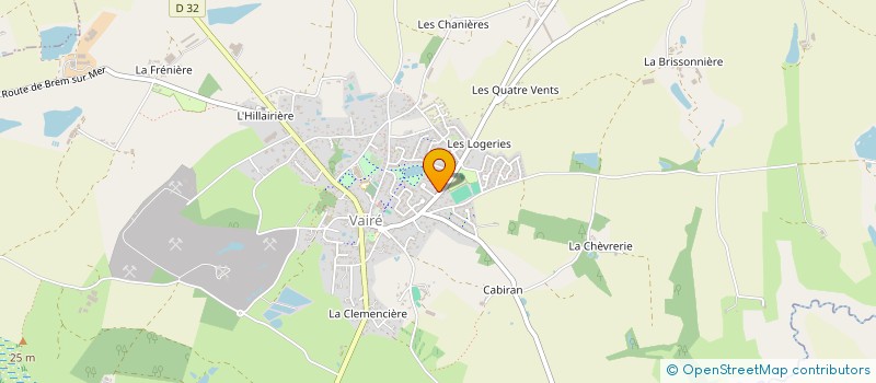 localisation de l'entreprise CAMPING LES LOGERIES  VAIRE