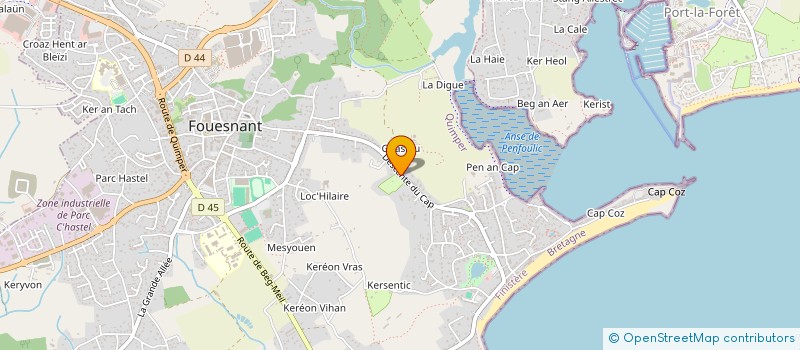 localisation de l'entreprise CAMPING LES MIMOSAS à FOUESNANT