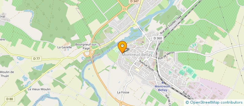 localisation de l'entreprise CAMPING LES NOBIS D ANJOU à MONTREUIL-BELLAY